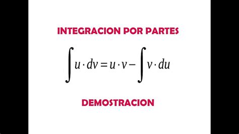 formula de la integral por partes